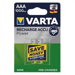 Pilhas Recarregáveis AAA 1.2V 1000mAh Varta 2Un 1961051