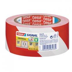 Fita Adesiva PP Sinalização Vermelho/ Branco 50mmx66m 15658134