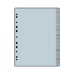 Recarga Separadores p/Agenda 1671020 A/Z, PP 0,13, A5 (ROMA 1671030