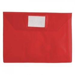 Bolsa Envelope A4 PVC Visor Transparente Vermelho 100ZE1504