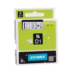 Fita 09mmx7m Preto/Branco Vinil 40913 12740913