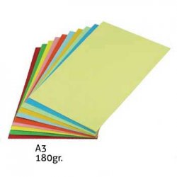 Cartolina A3 Cores Suaves Sortidas 180g 50 Folhas 1725900