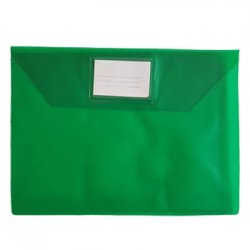 Bolsa Envelope A4 PVC Visor Transparente Verde 100ZE1502