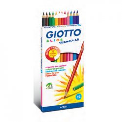 Lápis Cor 12un Cx Cartão Giotto Elios Triangular 18cm 160275800