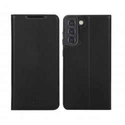 OSSPBL001484 dbramante1928 Oslo - Capa flip cover para telemóvel - poliuretano (PU), plástico - preto - para Samsung Galaxy S22