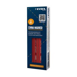 Lápis Dermatográfico Lyra Marker Vermelho Cx 12un 160299001