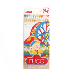 Lápis Cor 24un Cx Cartão Viarco RUCA 18cm 160R2418/24