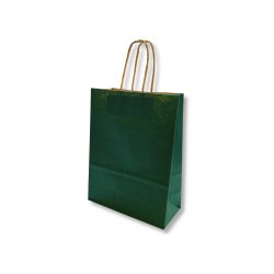 Saco 24x10x32cm Papel 100g c/Asas Verde Escuro 1un 6701850