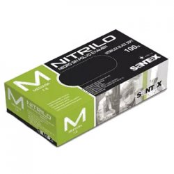Luvas Nitrilo Tamanho M s/Pó Preto 100un 6841019