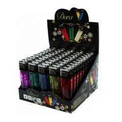 Isqueiro Pedra Dora Transparente Sortido 50un 7541106