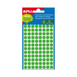 Etiquetas Redondas 08mm Verde Apli 2047 288un APL02047