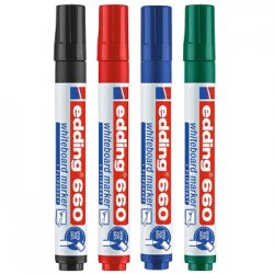 Marcador Quadros Brancos Recarregável Edding 660 4 Cores 4un 1301241