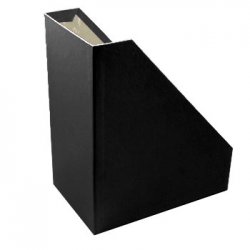 Porta Revistas 30x25x16cm Cartão Preto 1704106