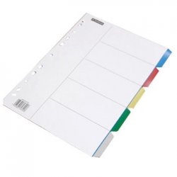 Separadores A4 Plástico Cores Sortidas 10un 1721006