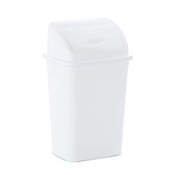 Contentor 50L Plástico Tampa Basculante Branco 5712901