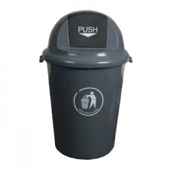 Contentor 80L Plástico Tampa Basculante Cinzento 57136133