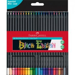 Lápis Cor 24un Cx Cartão Faber-Castell Black Edition 18cm 1602007
