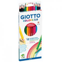 Lápis Cor Aguarelável 12un Cx Cartão Giotto Colors 3.0 160277100