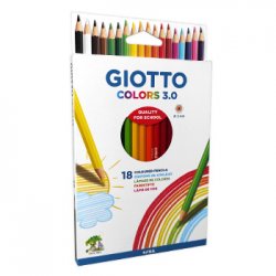 Lápis Cor 18un Cx Cartão Giotto Colors 3.0 18cm 160277800