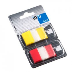 Separadores Film Adesivos 25x43mm Amarelo e Vermelho 50un 162772904