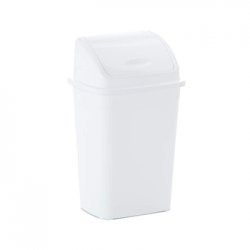 Contentor 30L Plástico Tampa Basculante Branco 5712801