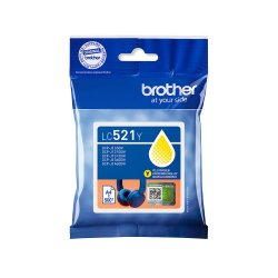 Tinteiro Brother LC521Y Amarelo 500 Pág. BROLC521Y
