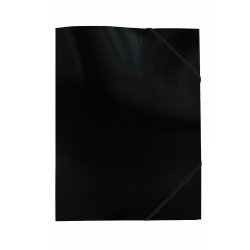 Pasta Cartão c/Elásticos A4 3 Abas Preto 1921065