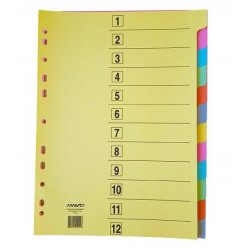 Separadores A4 Cartolina (202) 12un 1721011