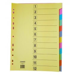 Separadores A4 Cartolina (202) 12un 1721011