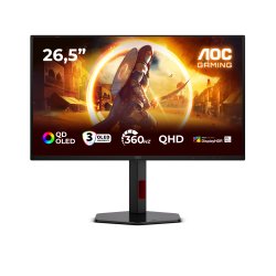 Q27G4SDR AOC Gaming Q27G4SDR - G4 Series - monitor OLED - gaming - 27" (26.5" visível) - 2560 x 1440 QHD @ 360 Hz - 1000:1 - Di