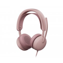 981-001616 Logitech Zone Wired 2 for Business - Auscultadores - no ouvido - com cabo - cancelamento de ruído activo - rosa - Ce