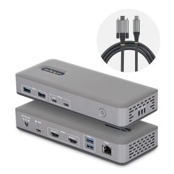 196UE-USBC-DOCK StarTech.com - Estação de engate - para portátil - USB-C 3.2 Gen 2 - 2 x HDMI - 1GbE