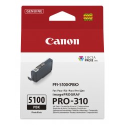 6952C001 Canon PFI-5100 PBK - 14.4 ml - preto foto - original - caixa pendurada - tanque de tinta - para imagePROGRAF PRO-310