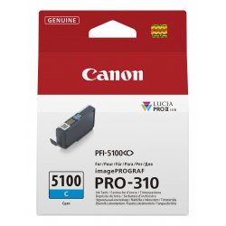 6953C001 Canon PFI-5100 C - 14.4 ml - azul cyan - original - caixa pendurada - tanque de tinta - para imagePROGRAF PRO-310