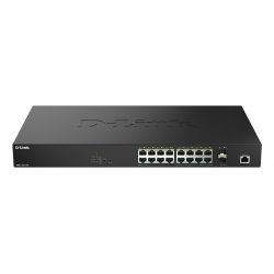 DMS-1250-18P/E D-Link DMS-1250-18P - Interruptor - L2+ - inteligente - 16 x 10/100/1000/2.5G (PoE++) + 2 x 10 Gigabit SFP+ - de