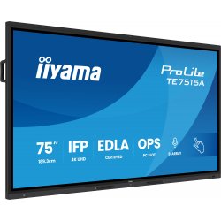 TE7515A-B1AG iiyama ProLite TE7515A-B1AG - 75" Classe Diagonal (74.5" visível) ecrã LCD com luz de fundo LED - sinalização digi