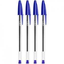 Esferográfica BIC Cristal Ball Point Azul 1mm 4un 1171035