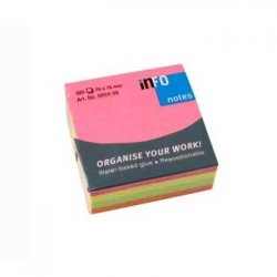 Bloco Notas Aderentes 075x075mm Néon 100 Folhas 162565439-100