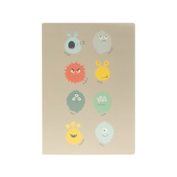 Caderno Agrafado A4 Quadriculado PP PLAY ME Monster 48Fls 173128062