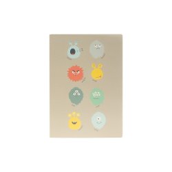 Caderno Agrafado A5 Quadriculado PP PLAY ME Monster 48Fls 173128123