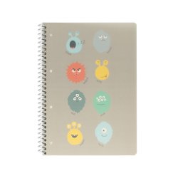 Caderno Espiral A4 Pautado PP PLAY ME Monster 80Fls 1un 173128154