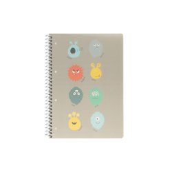 Caderno Espiral A5 Quadriculado PP PLAY ME Monster 80Fls 1un 173128246