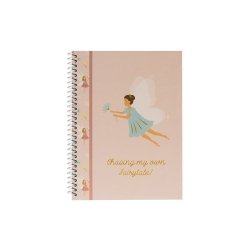 Caderno Espiral A5 Pautado FAIRIES Rose 80Fls 1un 173128796
