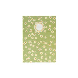 Caderno Agrafado A5 Pautado FLOWERS Verde 48Fls 1un 173129779