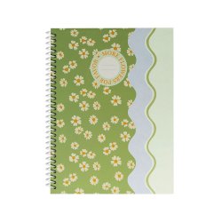 Caderno Espiral A4 Pautado FLOWERS Waves 80Fls 1un 173129847