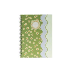Caderno Espiral A5 Pautado FLOWERS Waves 80Fls 1un 173129908
