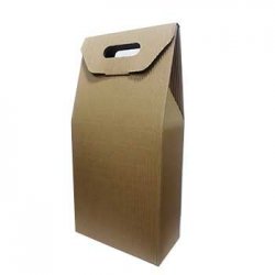 Caixa Cartão 200x100x410mm p/2 Garrafas Vinho Kraft 6581052