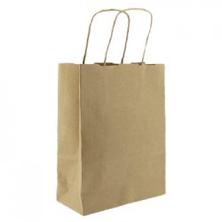 Saco 18x08x23cm Papel 115g c/Asas Kraft 1un 6701682