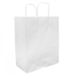 Saco 27x16x31cm Papel 100g c/Asas Branco 1un 6701685