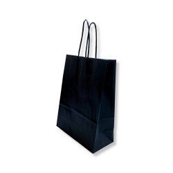 Saco 32x14x40cm Papel 100g c/Asas Preto 1un 6701854